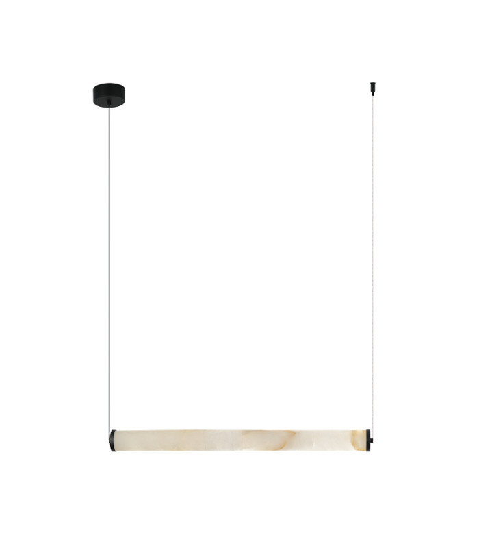 Malia 52.4cm Bar Pendant Ceiling Light Sandy Black-Natural Alabaster LED 3000K-1