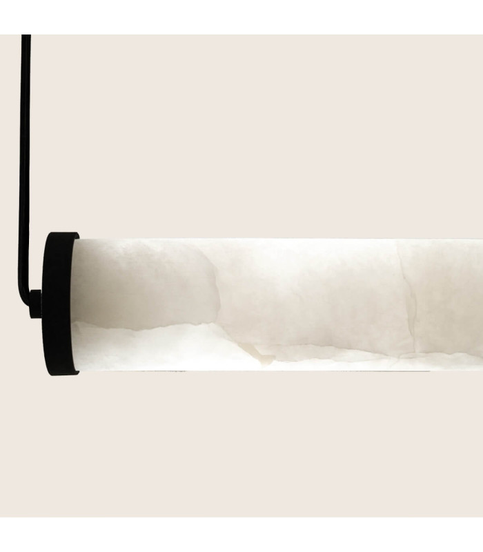 Malia 52.4cm Bar Pendant Ceiling Light Sandy Black-Natural Alabaster LED 3000K-3