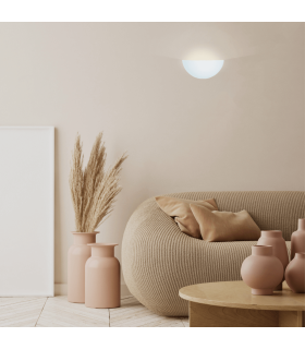 Kaelis Flush Wall Uplighter Pure White LED 3000-4000K-2