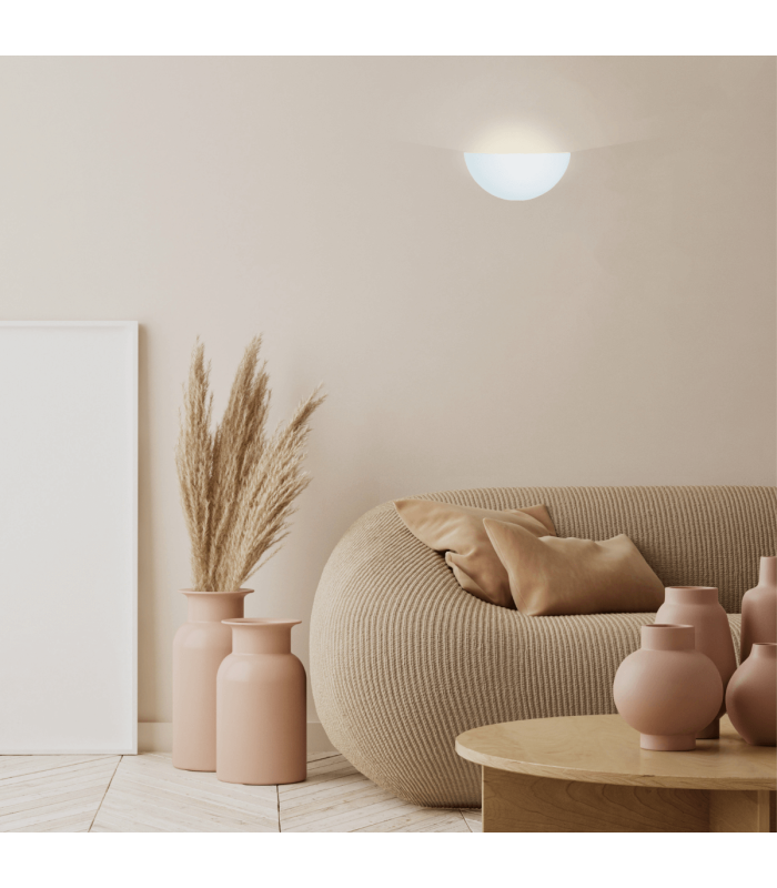 Kaelis Flush Wall Uplighter Pure White LED 3000-4000K-2