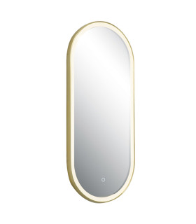 Reflect Oval Illuminated Bathroom Mirror Anodized Gold LED 3000-4000K IP44 Dimmable-1