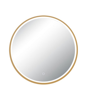 Reflect 60cm Round Illuminated Bathroom Mirror Anodized Gold LED 3000-4000K IP44 Touch Dimmable-1