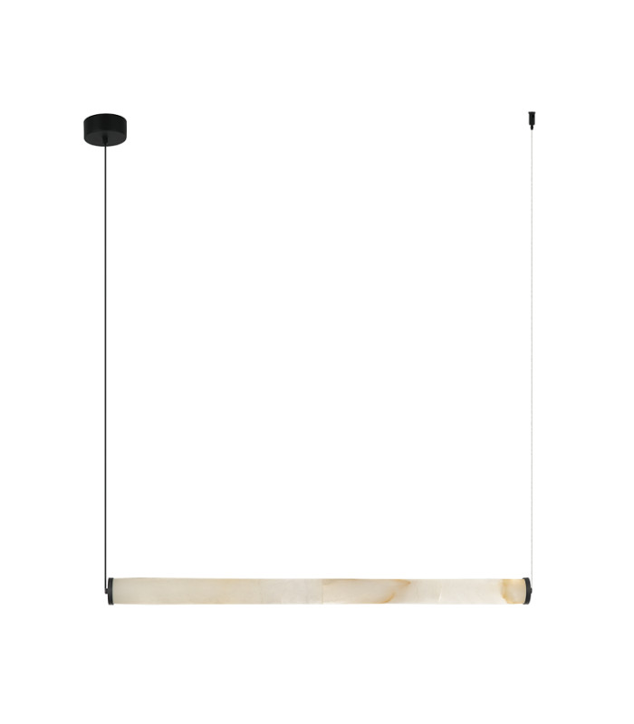 Malia 69.4cm Bar Pendant Ceiling Light Sandy Black-Natural Alabaster LED 3000K-1