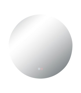 Reflect Round Illuminated Bathroom Mirror Mirrored LED 3000-4000K IP44 Touch Dimmable-1