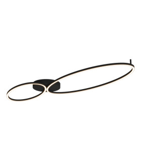 Zevra Integrated Led Semi Flush Ceiling Light Sandy Black LED 3000K Dimmable-1