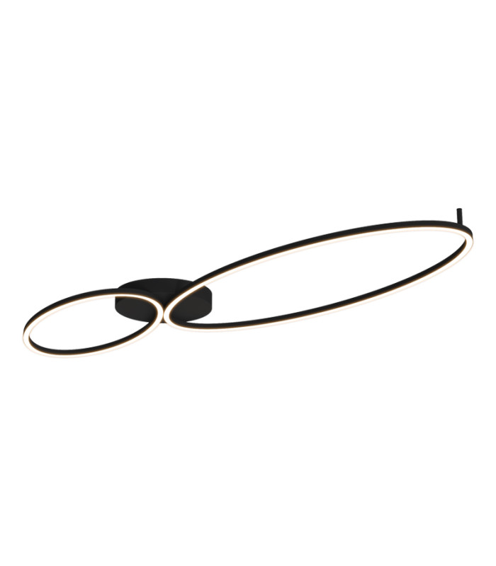 Zevra Integrated Led Semi Flush Ceiling Light Sandy Black LED 3000K Dimmable-1
