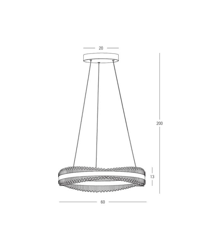 Thalora Pendant Ceiling Light Brushed Gold LED 3000K-2