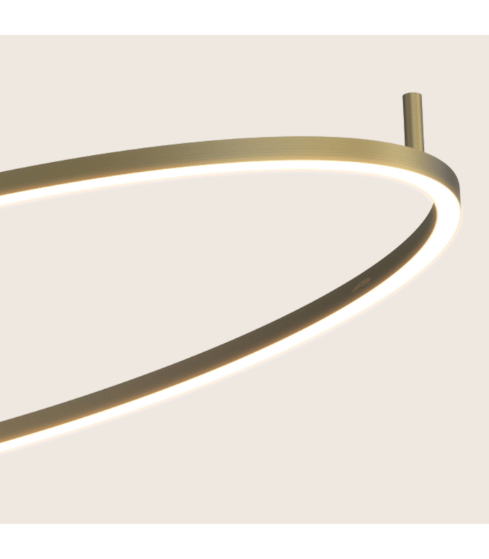 Zevra Integrated Led Semi Flush Ceiling Light Brushed Gold LED 3000K Dimmable-3