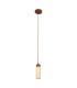 Zambelis Slim Pendant Ceiling Light Natural Stone-Brown Wood 1xGU10-1