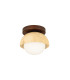 Seren Globe Ceiling Light Natural Stone-Brown Wood 1xG9 LED-1