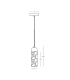 Zambelis Slim Pendant Ceiling Light Natural Stone-Brown Wood 1xGU10-4