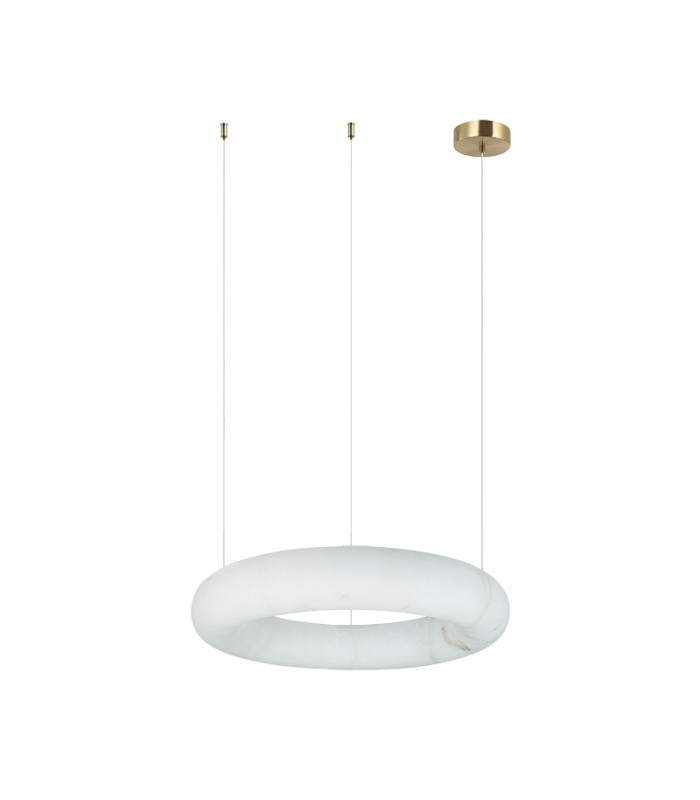 Mandra 34cm Pendant Ceiling Light Brass-Natural Alabaster LED 3000K Dimmable-1