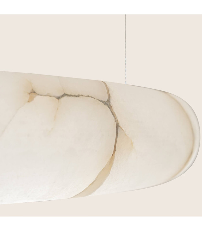 Mandra 34cm Pendant Ceiling Light Brass-Natural Alabaster LED 3000K Dimmable-3