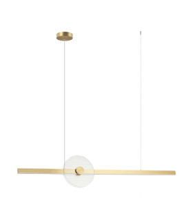 Auris Bar Pendant Ceiling Light Gold-Clear Glass LED 3000K Dimmable-1