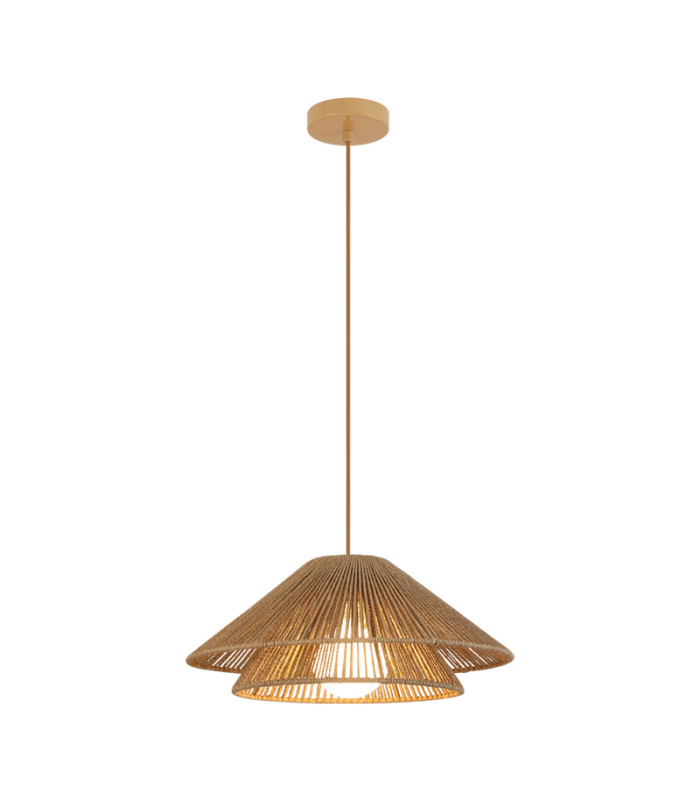 Patras 40cm Dome Pendant Ceiling Light Natural-Brown Beige 1xE27-1