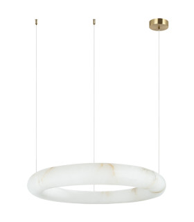 Mandra 49cm Pendant Ceiling Light Brass-Natural Alabaster LED 3000K Dimmable-1