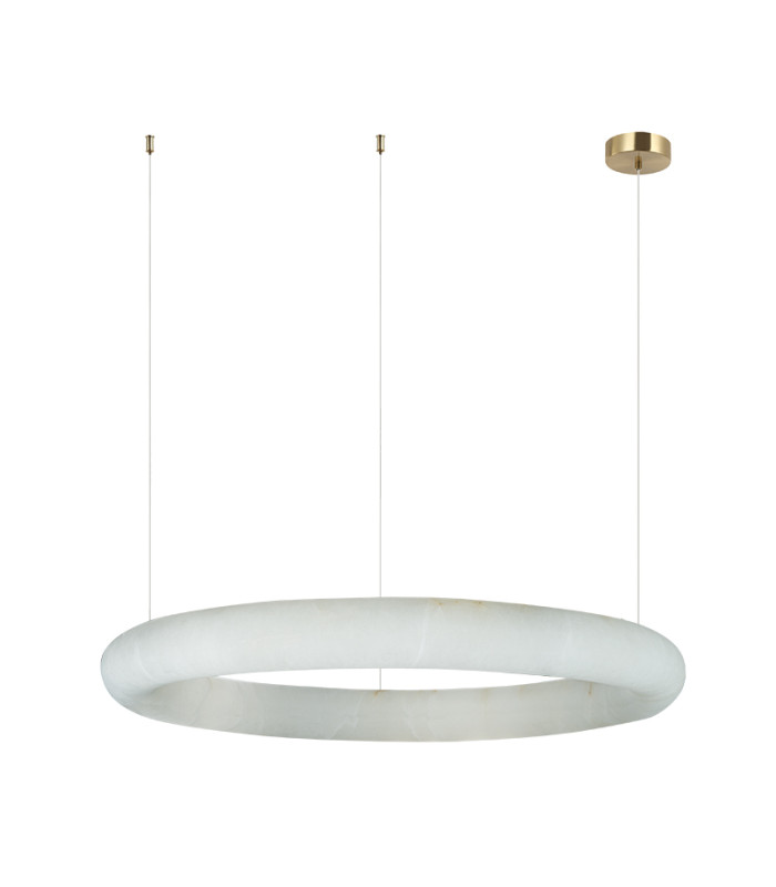 Mandra 64cm Pendant Ceiling Light Brass-Natural Alabaster LED 3000K Dimmable-1