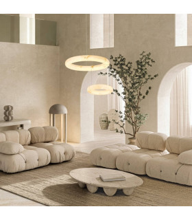 Mandra 64cm Pendant Ceiling Light Brass-Natural Alabaster LED 3000K Dimmable-2