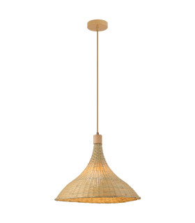 Patras 48cm Dome Pendant Ceiling Light Natural-Brown Beige 1xE27-1