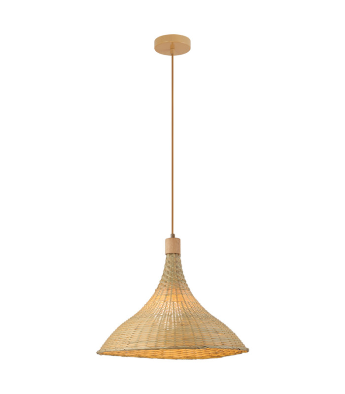 Patras 48cm Dome Pendant Ceiling Light Natural-Brown Beige 1xE27-1
