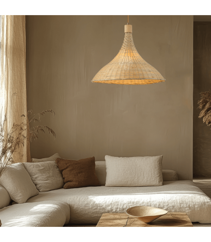 Patras 48cm Dome Pendant Ceiling Light Natural-Brown Beige 1xE27-2