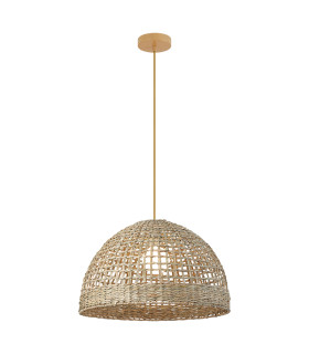 Patras 50cm Dome Pendant Ceiling Light Natural-Brown Beige 1xE27-1