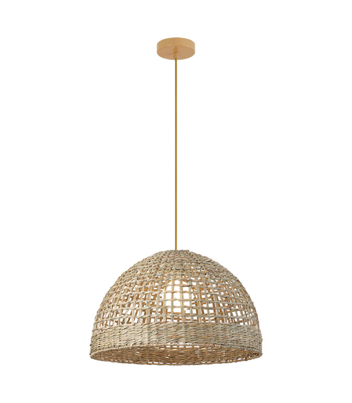 Patras 50cm Dome Pendant Ceiling Light Natural-Brown Beige 1xE27-1