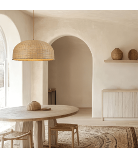 Patras 53cm Dome Pendant Ceiling Light Natural-Brown Beige 1xE27-2