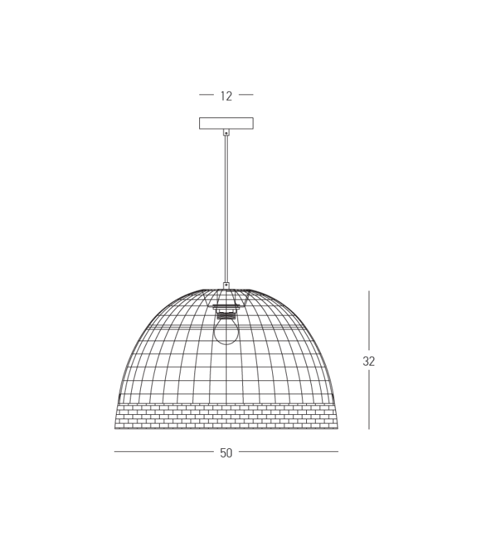 Patras 50cm Dome Pendant Ceiling Light Natural-Brown Beige 1xE27-3