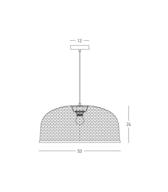 Patras 53cm Dome Pendant Ceiling Light Natural-Brown Beige 1xE27-3