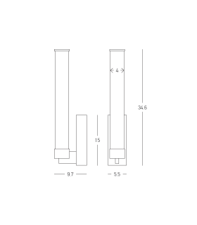 Astris Integrated Led Wall Lamp Brushed Gold LED 3000K Dimmable-2