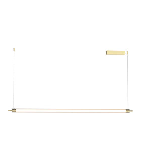 Zambelis Bar Pendant Ceiling Light Brushed Gold LED 3000K Dimmable-1