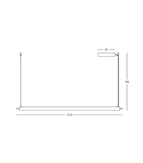 Zambelis Bar Pendant Ceiling Light Brushed Gold LED 3000K Dimmable-2