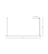Zambelis Bar Pendant Ceiling Light Brushed Coffee LED 3000K Dimmable-3