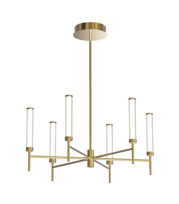 Valtia Multi Arm Pendant Ceiling Light Brushed Gold LED 3000K Dimmable-1