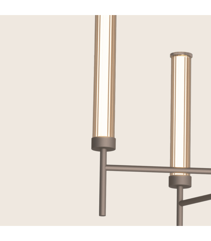 Valtia Multi Arm Pendant Ceiling Light Brushed Coffee LED 3000K Dimmable-3