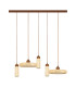 Valtia Bar Pendant Ceiling Light Natural Stone-Brown Wood LED 3000K-1