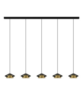 Selira Bar Pendant Ceiling Light Sandy Black-Brushed Gold LED 3000K-1