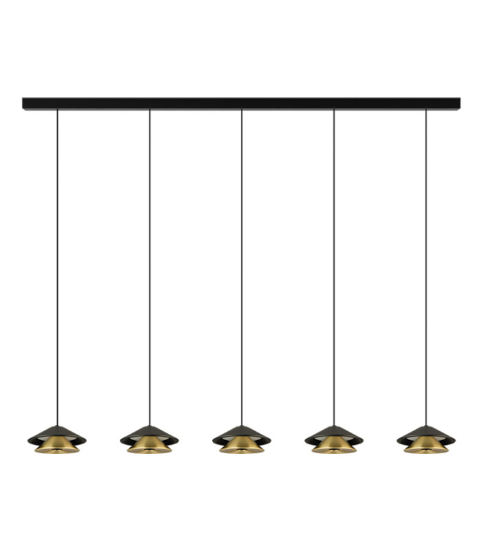 Selira Bar Pendant Ceiling Light Sandy Black-Brushed Gold LED 3000K-1