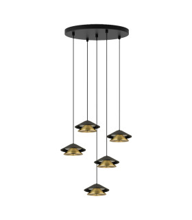 Selira Cluster Pendant Ceiling Light Sandy Black-Brushed Gold LED 3000K-1