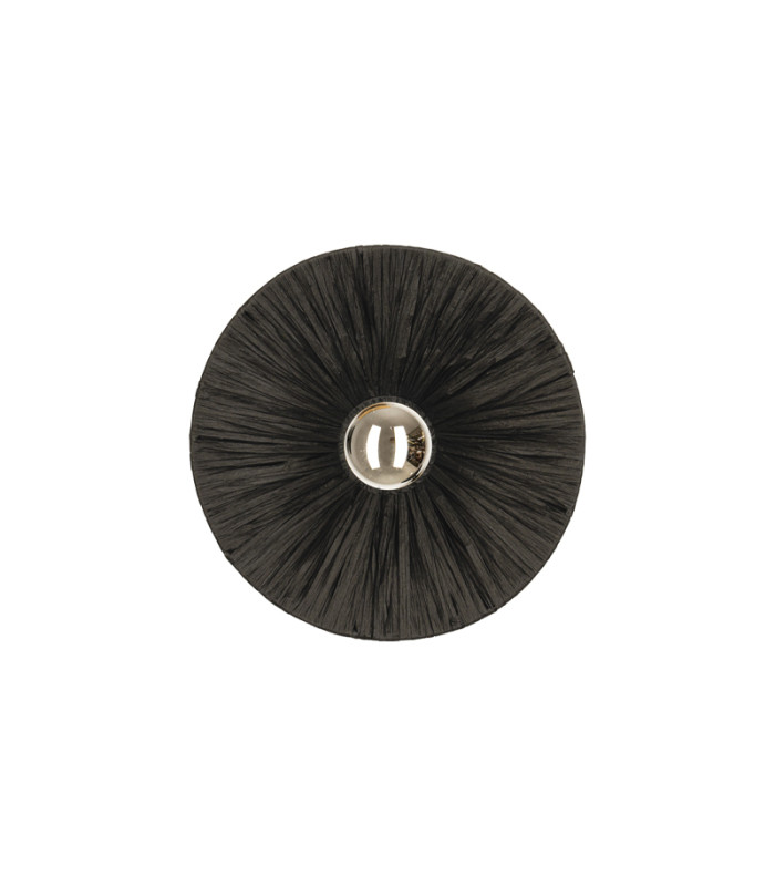 Silikou 25cm Wall Lamp Black - Rattan 1xE27-1
