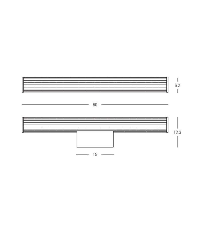 Zambelis Bathroom Over Mirror Light Sandy White LED 3000-4000K IP44-2