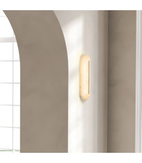 Liora 14W Integrated Led Wall Lamp Brass-Natural Alabaster LED 3000K Dimmable-2