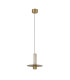 Liora 20cm Slim Pendant Ceiling Light Brass-Natural Alabaster LED 3000K Dimmable-1