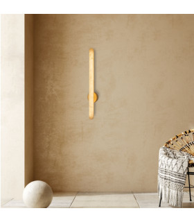 Liora 19W Integrated Led Wall Lamp Brass-Natural Alabaster LED 3000K Dimmable-2