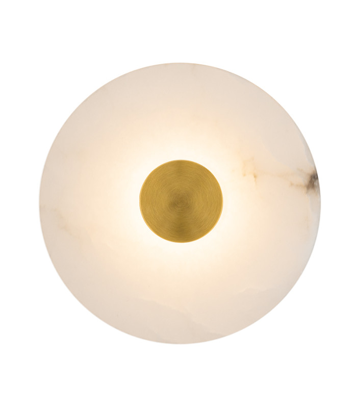 Maroni 25cm Integrated Led Wall Lamp Brass-Natural Alabaster LED 3000K-1