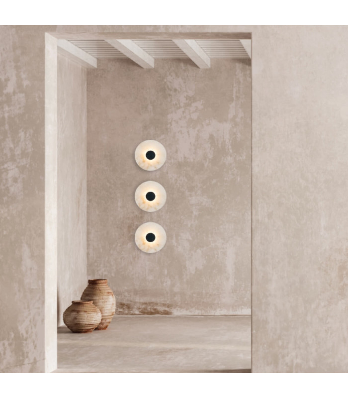 Maroni 
Integrated Led Wall Lamp Black Matt-Natural Alabaster LED 3000K-2