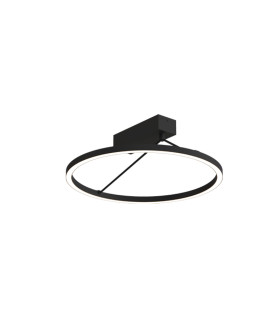 Myrina 40cm Integrated Led Semi Flush Ceiling Light Sandy Black LED 3000K Dimmable-1