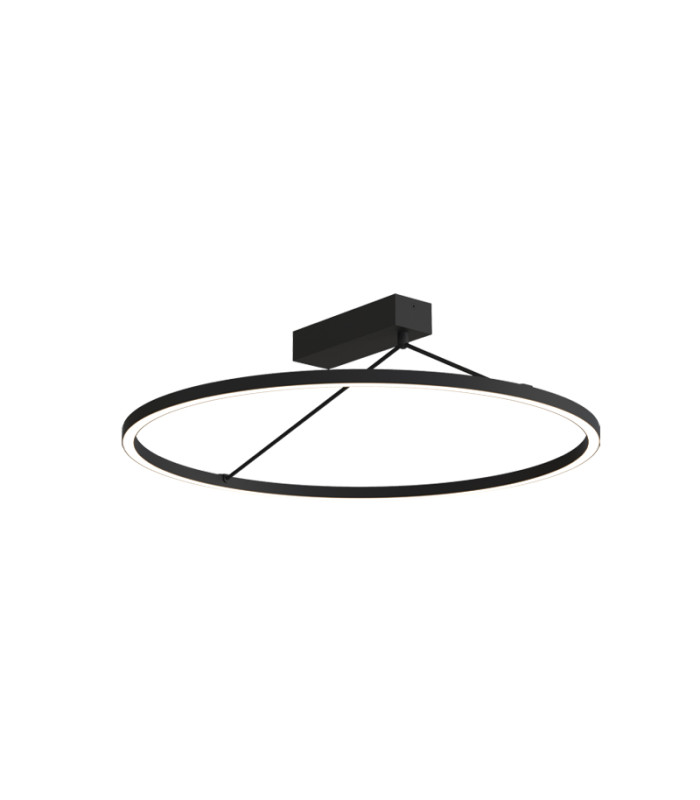 Myrina 59cm Integrated Led Semi Flush Ceiling Light Sandy Black LED 3000K Dimmable-1