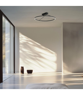 Myrina 78cm Integrated Led Semi Flush Ceiling Light Sandy Black LED 3000K Dimmable-2